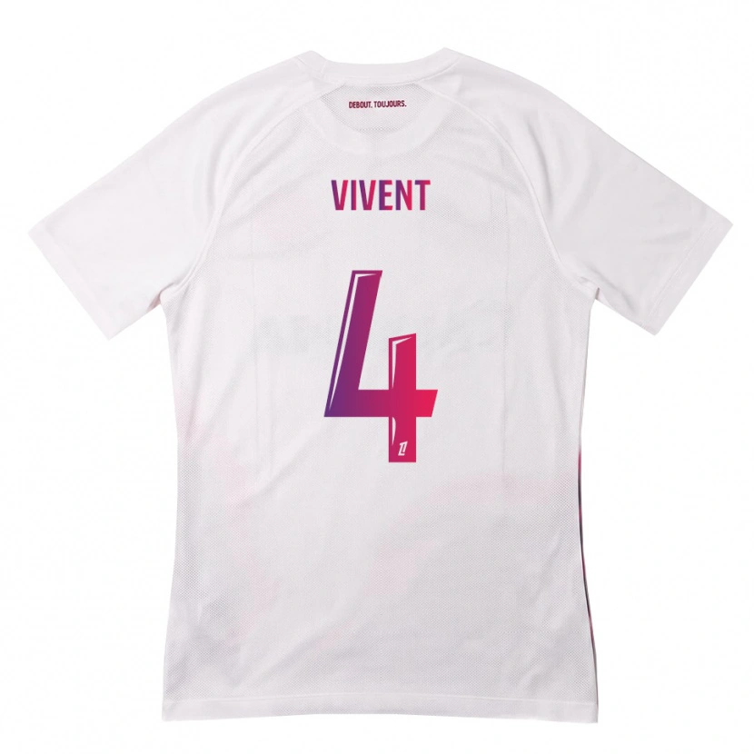 Danxen Niño Camiseta Sacha Vivent #4 Blanco Rosa Morado 2ª Equipación 2026/27 La Camisa