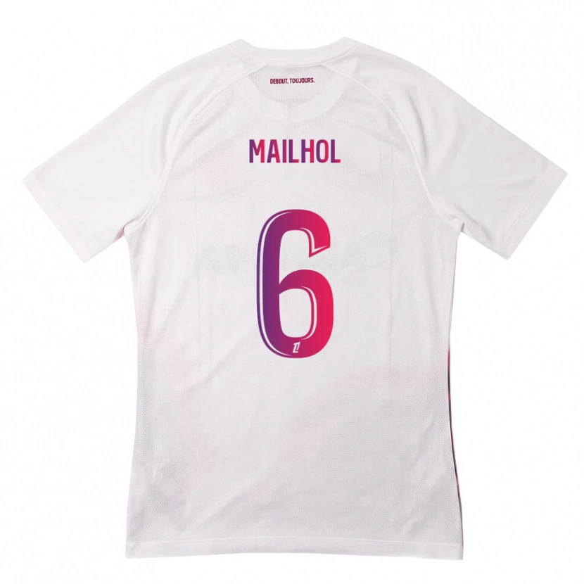 Danxen Niño Camiseta Luca Mailhol #6 Blanco Rosa Morado 2ª Equipación 2026/27 La Camisa