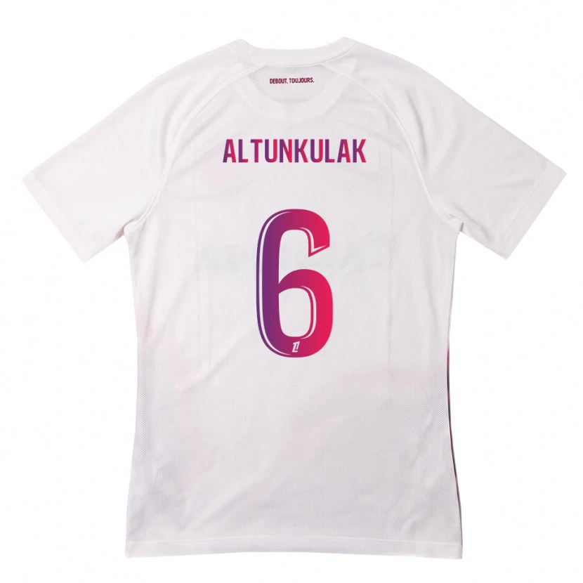 Danxen Niño Camiseta Selen Altunkulak #6 Blanco Rosa Morado 2ª Equipación 2026/27 La Camisa