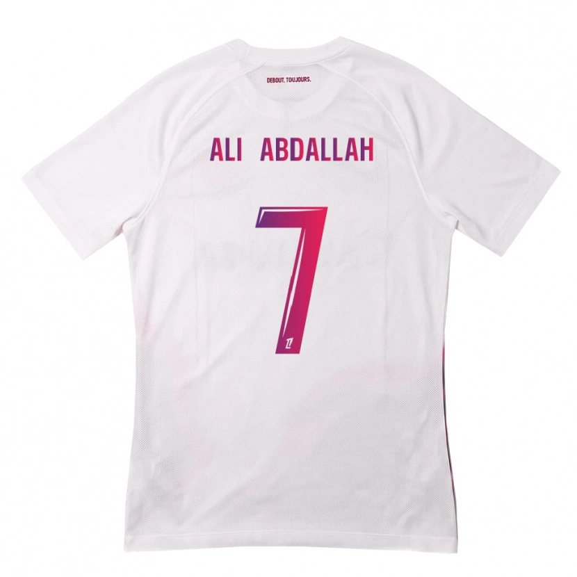 Danxen Niño Camiseta Nivine Ali Abdallah #7 Blanco Rosa Morado 2ª Equipación 2026/27 La Camisa