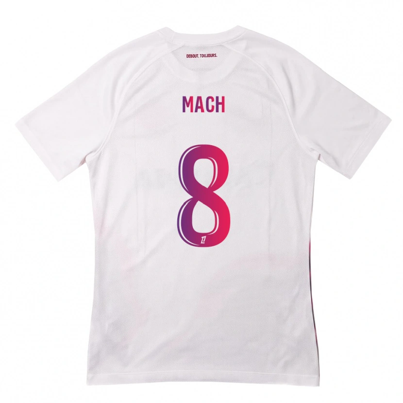Danxen Niño Camiseta Mattéo Mach #8 Blanco Rosa Morado 2ª Equipación 2026/27 La Camisa