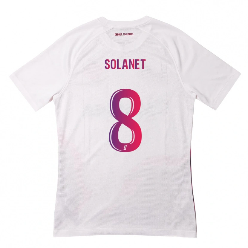 Danxen Niño Camiseta Tatiana Solanet #8 Blanco Rosa Morado 2ª Equipación 2026/27 La Camisa
