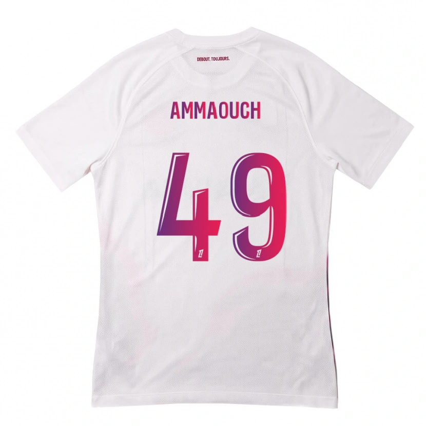 Danxen Niño Camiseta Aymen Amaaouch #49 Blanco Rosa Morado 2ª Equipación 2026/27 La Camisa