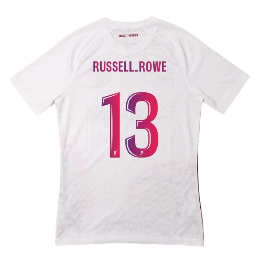 Danxen Niño Camiseta Jacen Russell-Rowe #13 Blanco Rosa Morado 2ª Equipación 2026/27 La Camisa