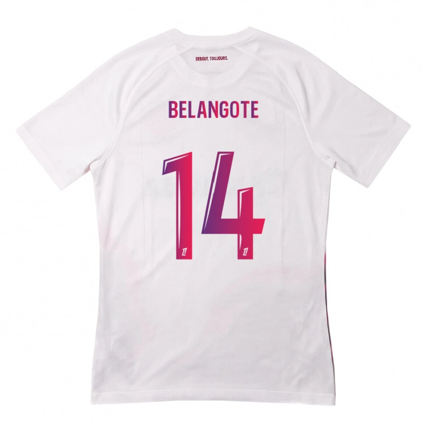 Danxen Niño Camiseta Aël Belangote #14 Blanco Rosa Morado 2ª Equipación 2026/27 La Camisa