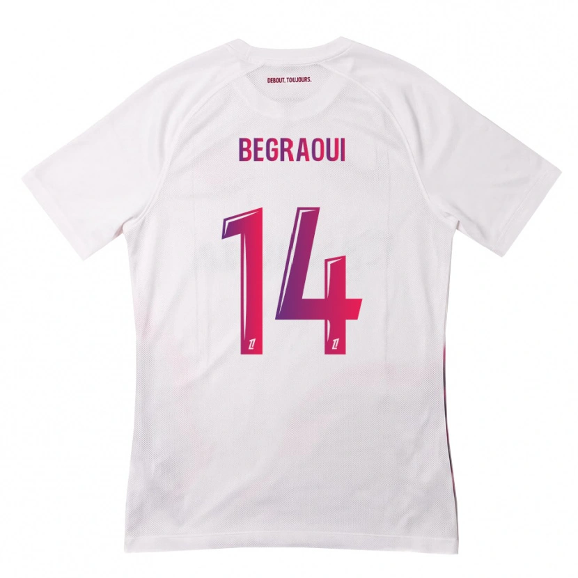 Danxen Niño Camiseta Yanis Begraoui #14 Blanco Rosa Morado 2ª Equipación 2026/27 La Camisa