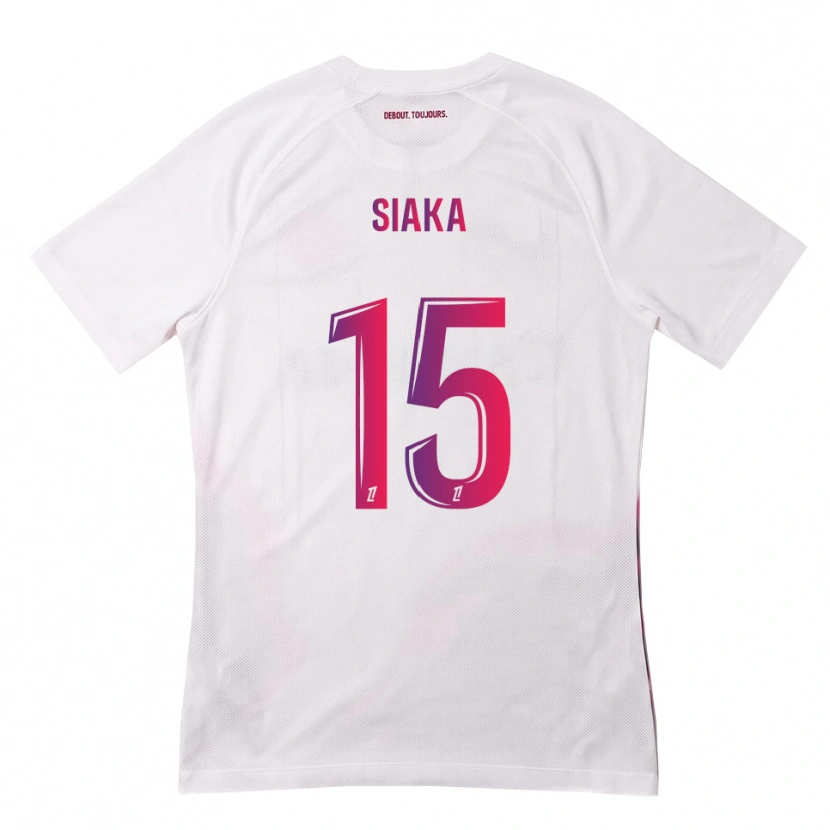 Danxen Niño Camiseta Nazihary Siaka #15 Blanco Rosa Morado 2ª Equipación 2026/27 La Camisa
