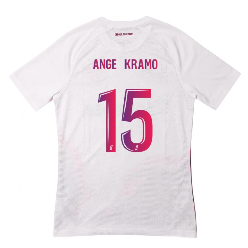 Danxen Niño Camiseta Marie Ange Kramo #15 Blanco Rosa Morado 2ª Equipación 2026/27 La Camisa