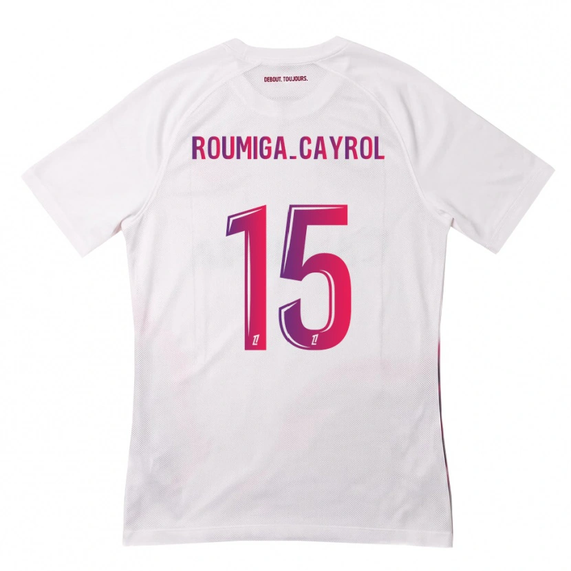 Danxen Niño Camiseta Sonia Roumiga-Cayrol #15 Blanco Rosa Morado 2ª Equipación 2026/27 La Camisa