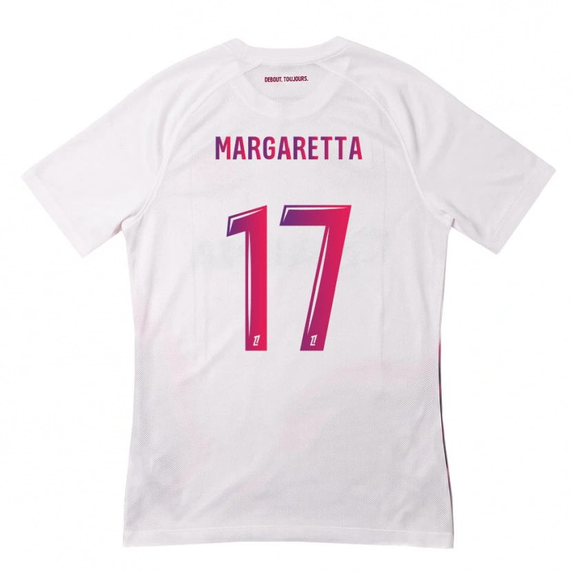 Danxen Niño Camiseta Jessica Margaretta #17 Blanco Rosa Morado 2ª Equipación 2026/27 La Camisa