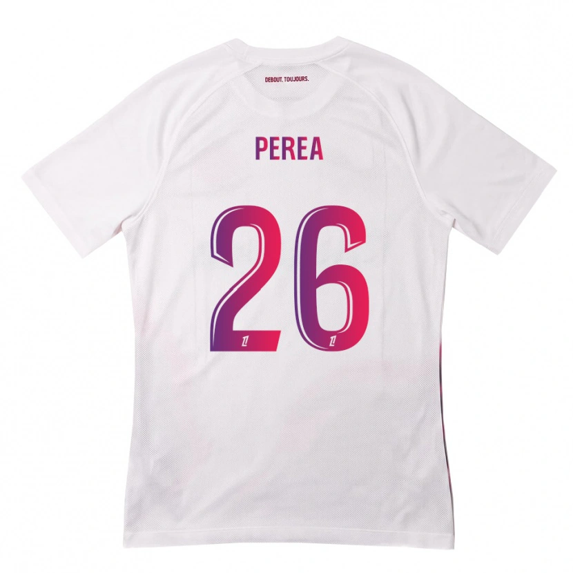 Danxen Niño Camiseta Marine Perea #26 Blanco Rosa Morado 2ª Equipación 2026/27 La Camisa