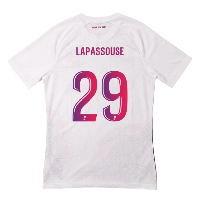 Danxen Niño Camiseta Louna Lapassouse #29 Blanco Rosa Morado 2ª Equipación 2026/27 La Camisa