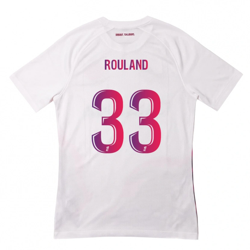 Danxen Niño Camiseta Prune Rouland #33 Blanco Rosa Morado 2ª Equipación 2026/27 La Camisa