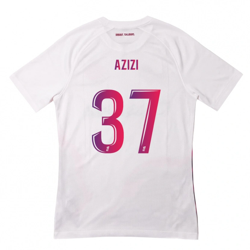 Danxen Niño Camiseta Ilyas Azizi #37 Blanco Rosa Morado 2ª Equipación 2026/27 La Camisa