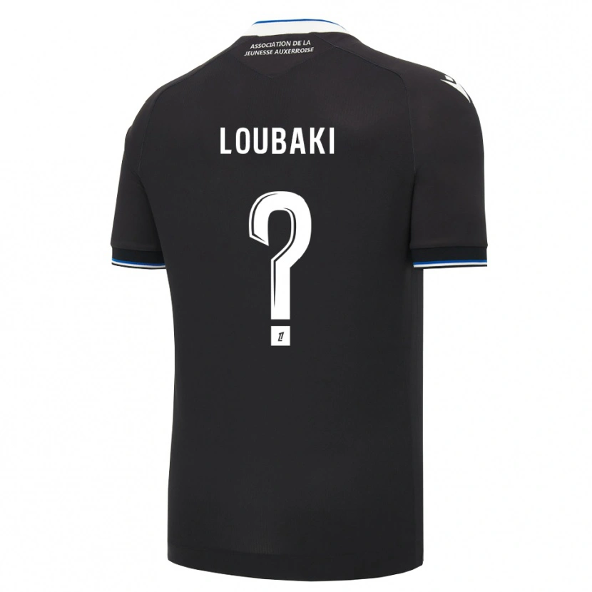 Danxen Niño Camiseta Eudoxie Loubaki #0 Negro Azul Blanco 2ª Equipación 2026/27 La Camisa