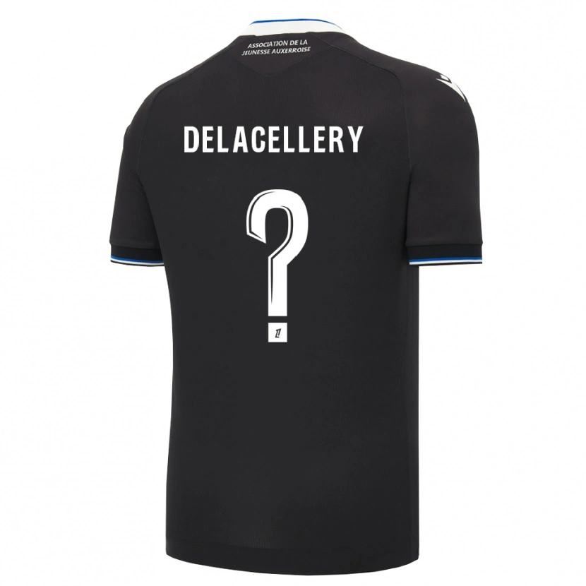 Danxen Niño Camiseta Coralie Delacellery #0 Negro Azul Blanco 2ª Equipación 2026/27 La Camisa