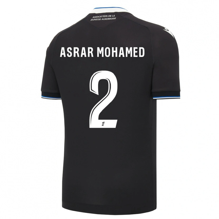 Danxen Niño Camiseta El Asrar Mohamed #2 Negro Azul Blanco 2ª Equipación 2026/27 La Camisa