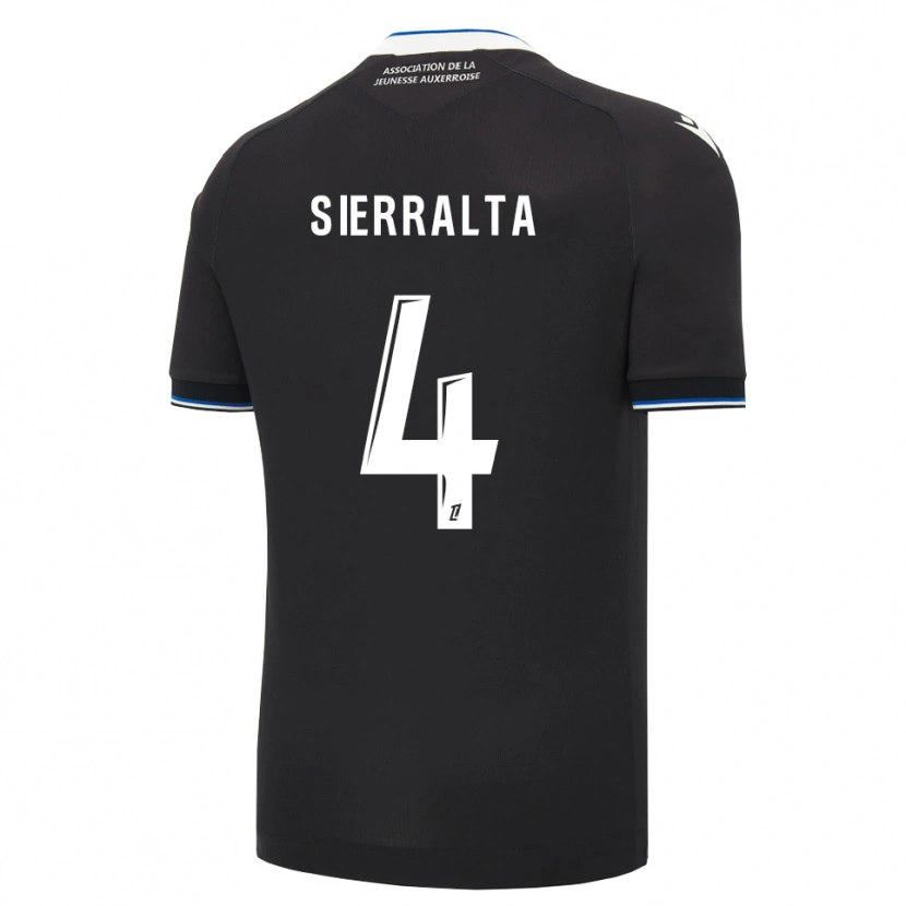 Danxen Niño Camiseta Francisco Sierralta #4 Negro Azul Blanco 2ª Equipación 2026/27 La Camisa