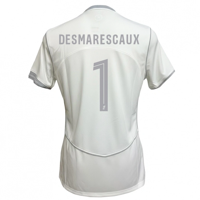 Danxen Niño Camiseta Émile Desmarescaux #1 Blanco Gris 2ª Equipación 2026/27 La Camisa