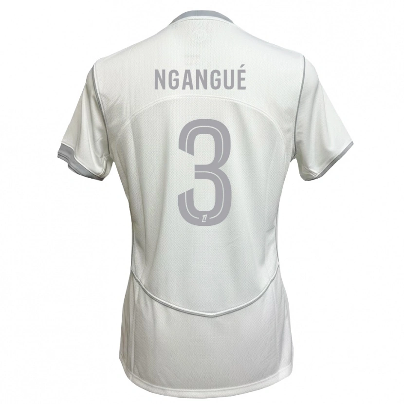 Danxen Niño Camiseta Maurice Ngangué #3 Blanco Gris 2ª Equipación 2026/27 La Camisa