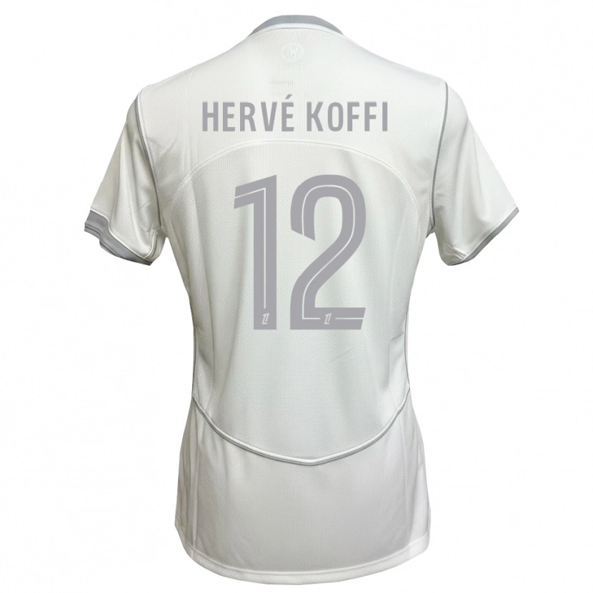 Danxen Niño Camiseta Hervé Koffi #12 Blanco Gris 2ª Equipación 2026/27 La Camisa