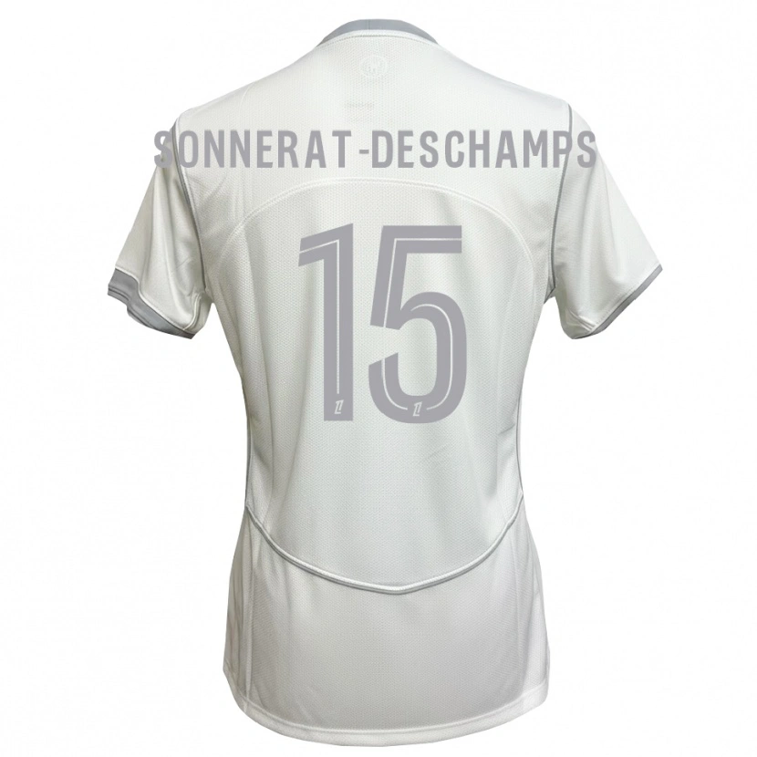 Danxen Niño Camiseta Nattio Sonnerat #15 Blanco Gris 2ª Equipación 2026/27 La Camisa