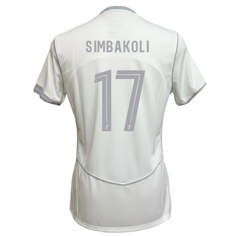 Danxen Niño Camiseta Usman Simbakoli #17 Blanco Gris 2ª Equipación 2026/27 La Camisa
