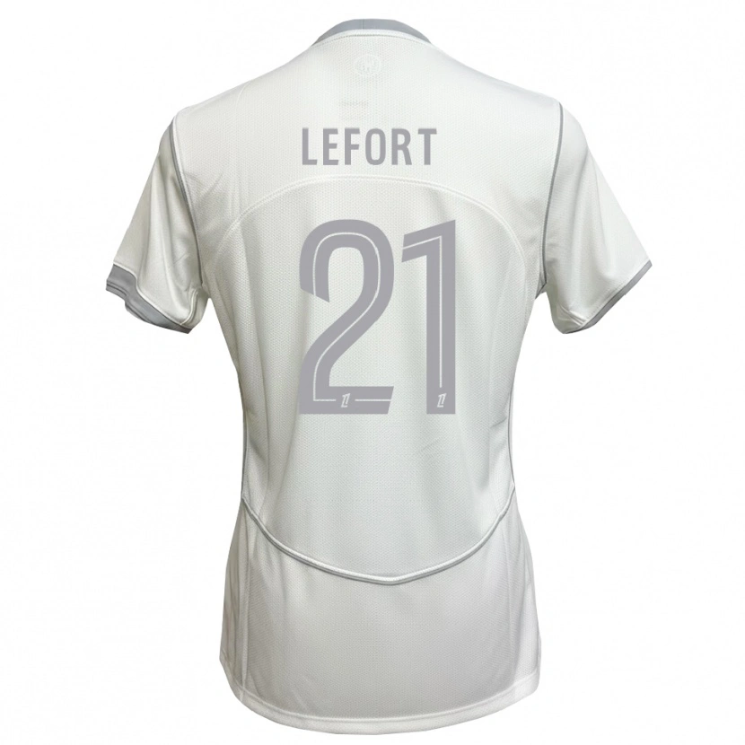 Danxen Niño Camiseta Jordan Lefort #21 Blanco Gris 2ª Equipación 2026/27 La Camisa