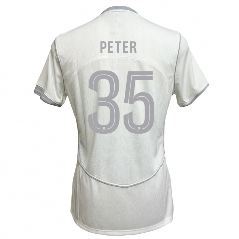Danxen Niño Camiseta Prosper Peter #35 Blanco Gris 2ª Equipación 2026/27 La Camisa