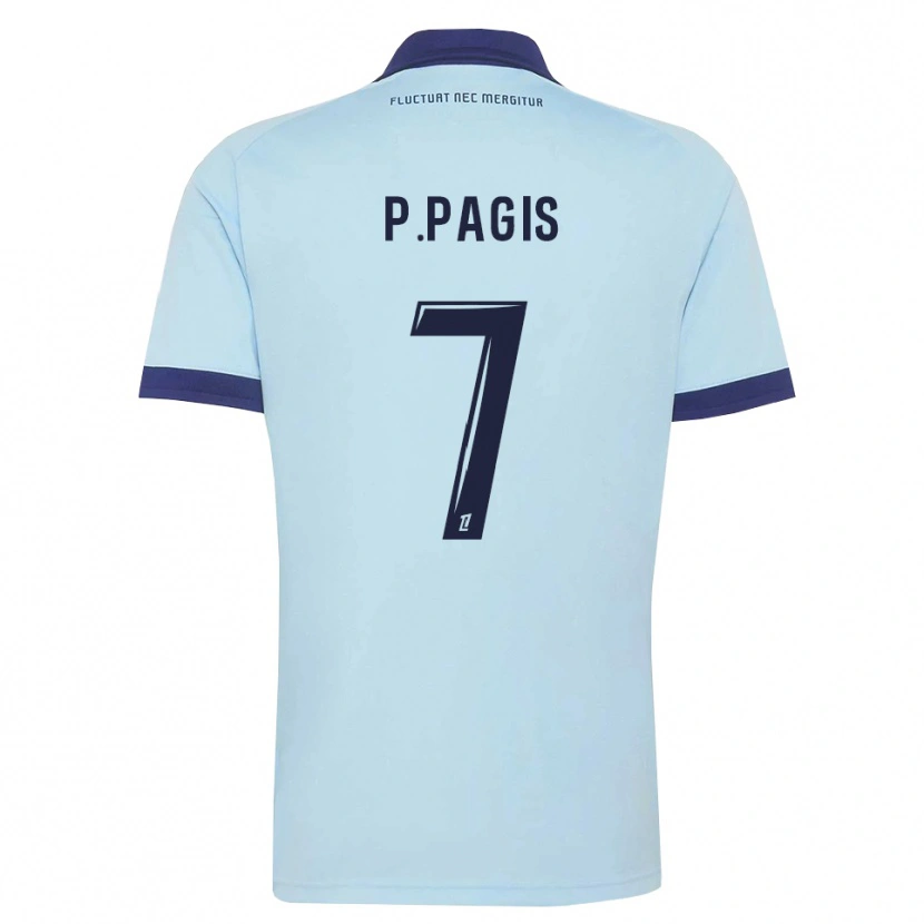Danxen Niño Camiseta Pablo Pagis #7 Azul Aciano Negro 2ª Equipación 2026/27 La Camisa