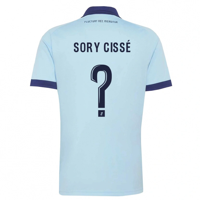 Danxen Niño Camiseta Ibrahim Sory Cissé #0 Azul Aciano Negro 2ª Equipación 2026/27 La Camisa
