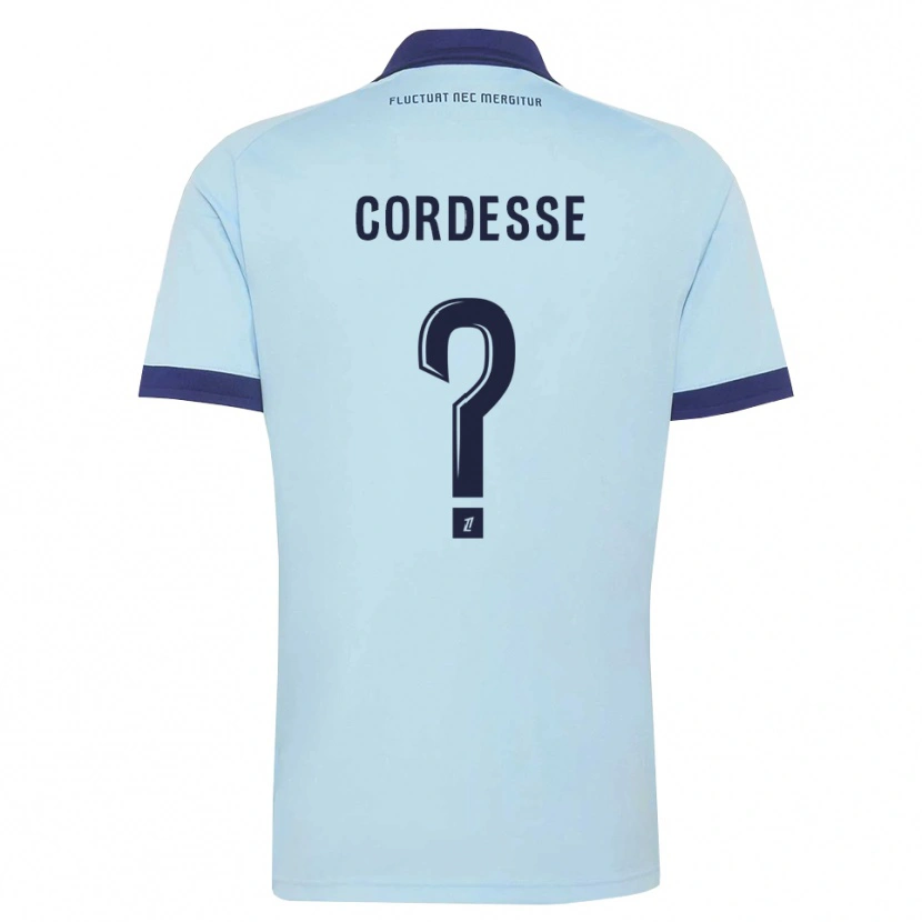 Danxen Niño Camiseta Matis Cordesse #0 Azul Aciano Negro 2ª Equipación 2026/27 La Camisa