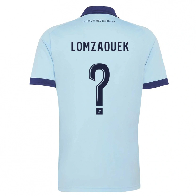 Danxen Niño Camiseta Shahine Lomzaouek #0 Azul Aciano Negro 2ª Equipación 2026/27 La Camisa
