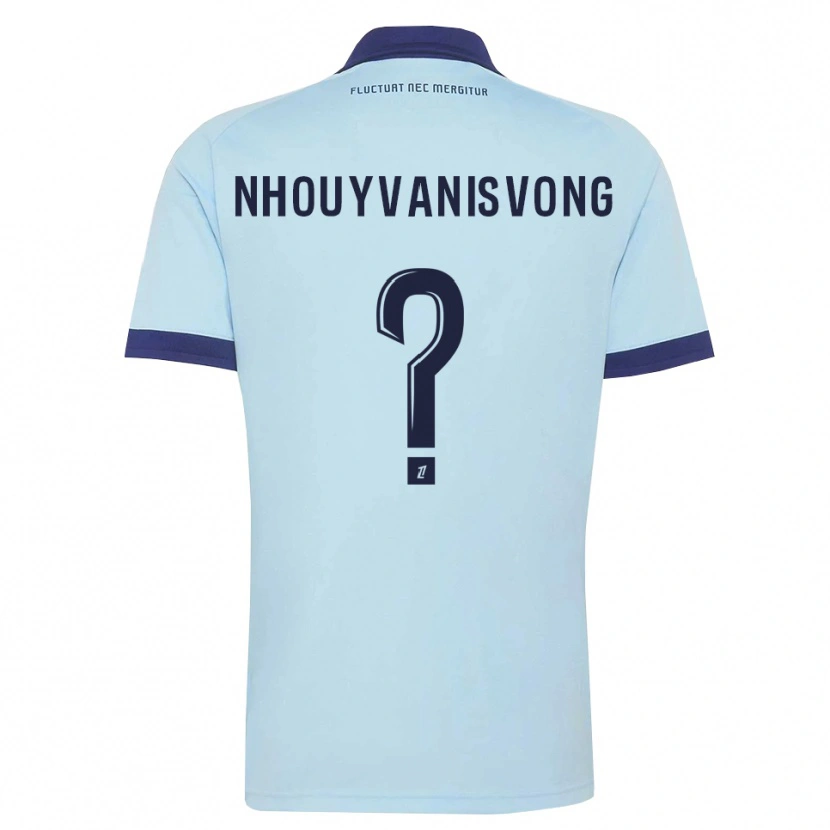Danxen Niño Camiseta Andy Nhouyvanisvong #0 Azul Aciano Negro 2ª Equipación 2026/27 La Camisa