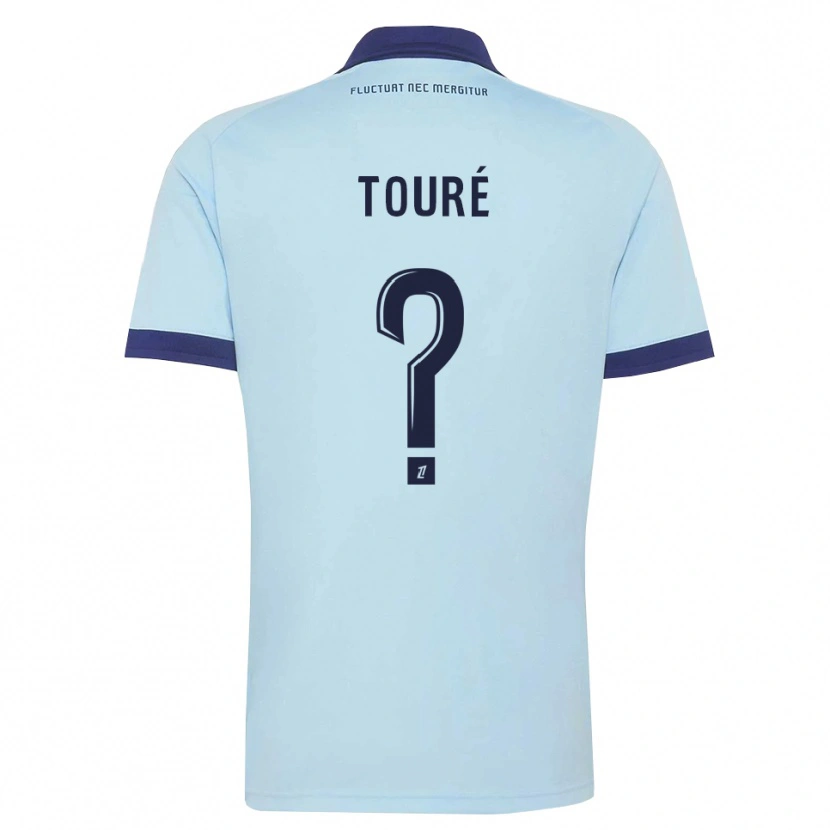 Danxen Niño Camiseta Kaïs Touré #0 Azul Aciano Negro 2ª Equipación 2026/27 La Camisa
