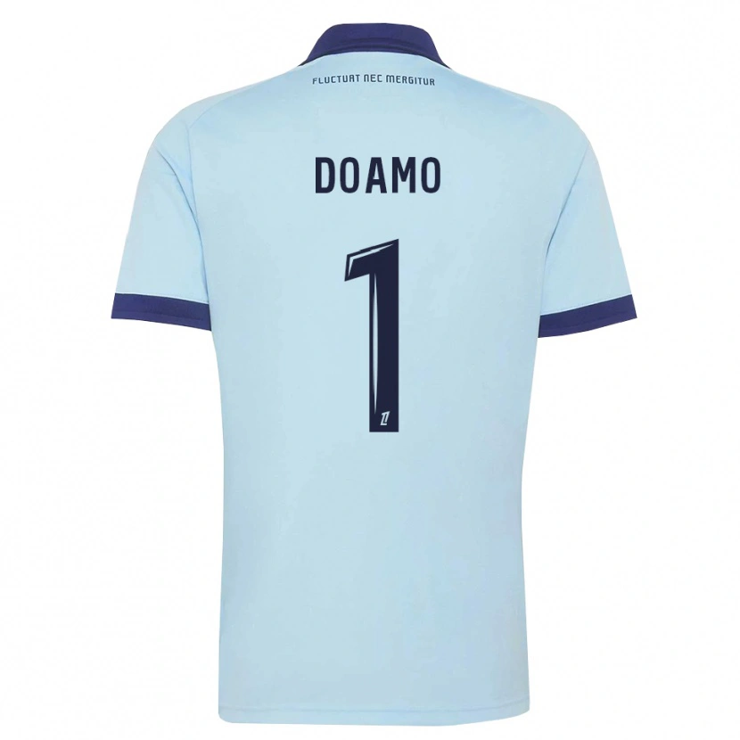 Danxen Niño Camiseta Isaac Doamo #1 Azul Aciano Negro 2ª Equipación 2026/27 La Camisa