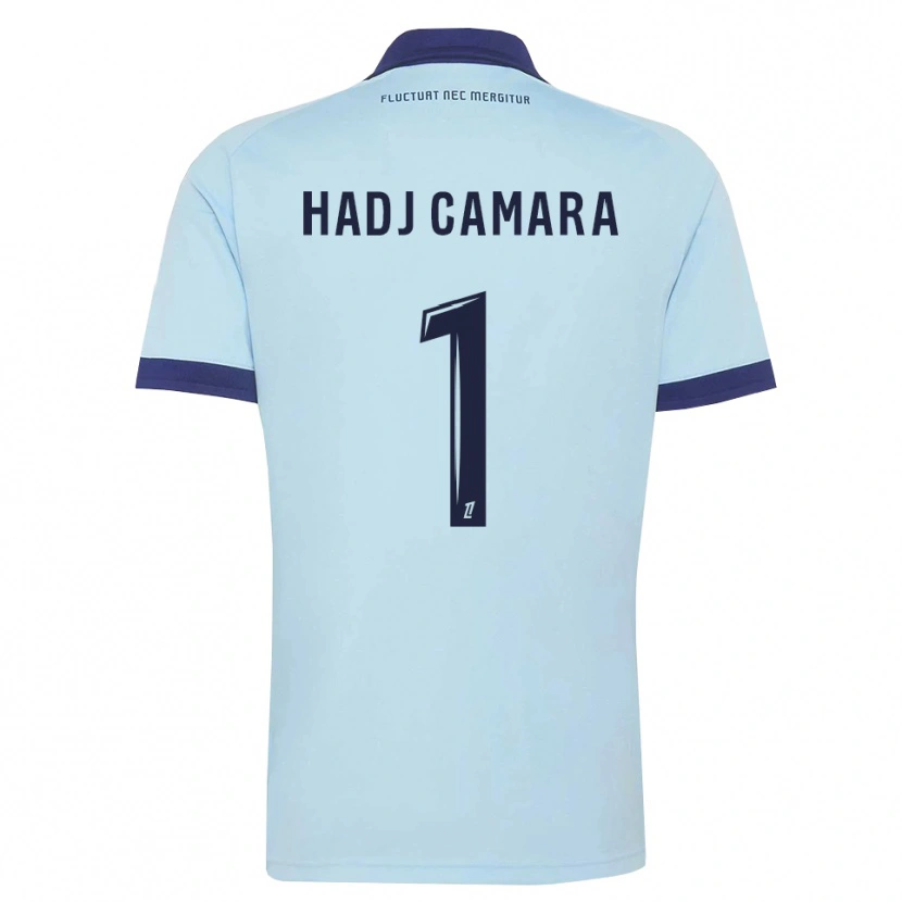 Danxen Niño Camiseta El Hadj Camara #1 Azul Aciano Negro 2ª Equipación 2026/27 La Camisa
