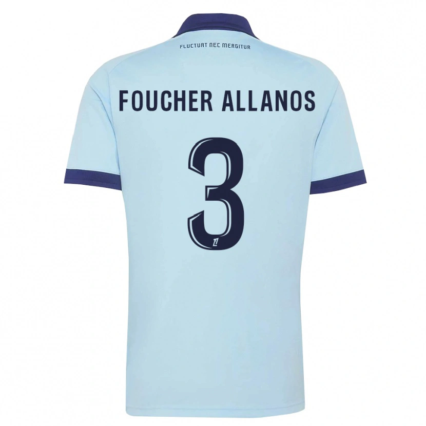Danxen Niño Camiseta Ismaël Foucher Allanos #3 Azul Aciano Negro 2ª Equipación 2026/27 La Camisa