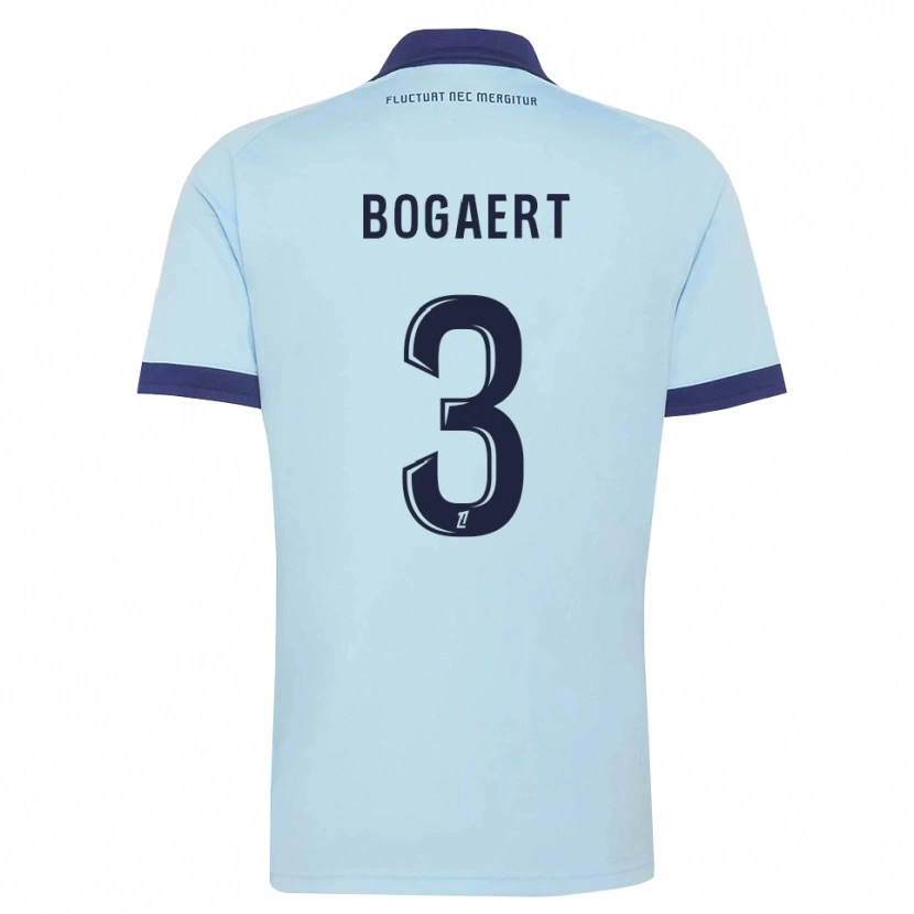 Danxen Niño Camiseta Lou Bogaert #3 Azul Aciano Negro 2ª Equipación 2026/27 La Camisa