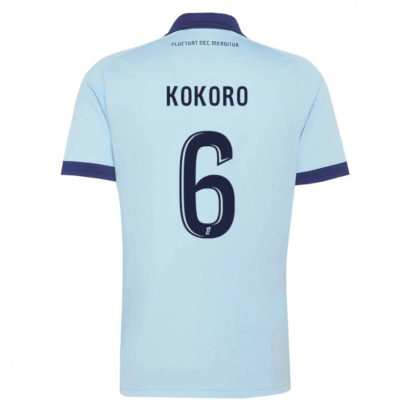 Danxen Niño Camiseta Clarence Kokoro #6 Azul Aciano Negro 2ª Equipación 2026/27 La Camisa