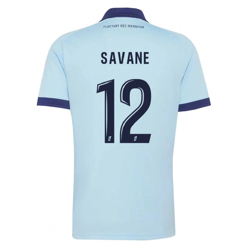 Danxen Niño Camiseta Mohamed Savane #12 Azul Aciano Negro 2ª Equipación 2026/27 La Camisa
