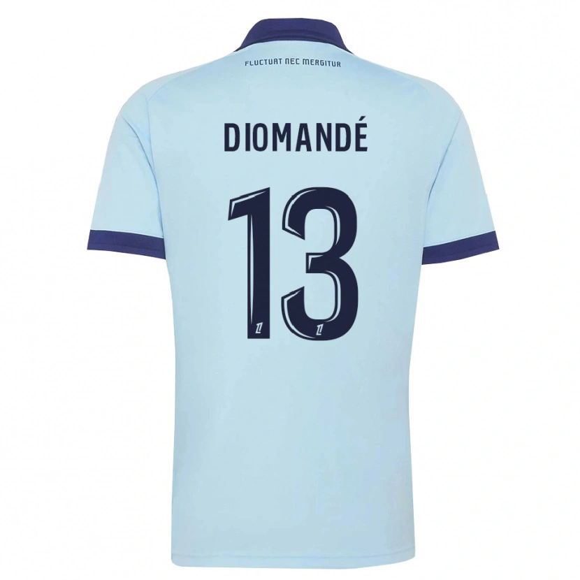 Danxen Niño Camiseta Vassancy Diomandé #13 Azul Aciano Negro 2ª Equipación 2026/27 La Camisa
