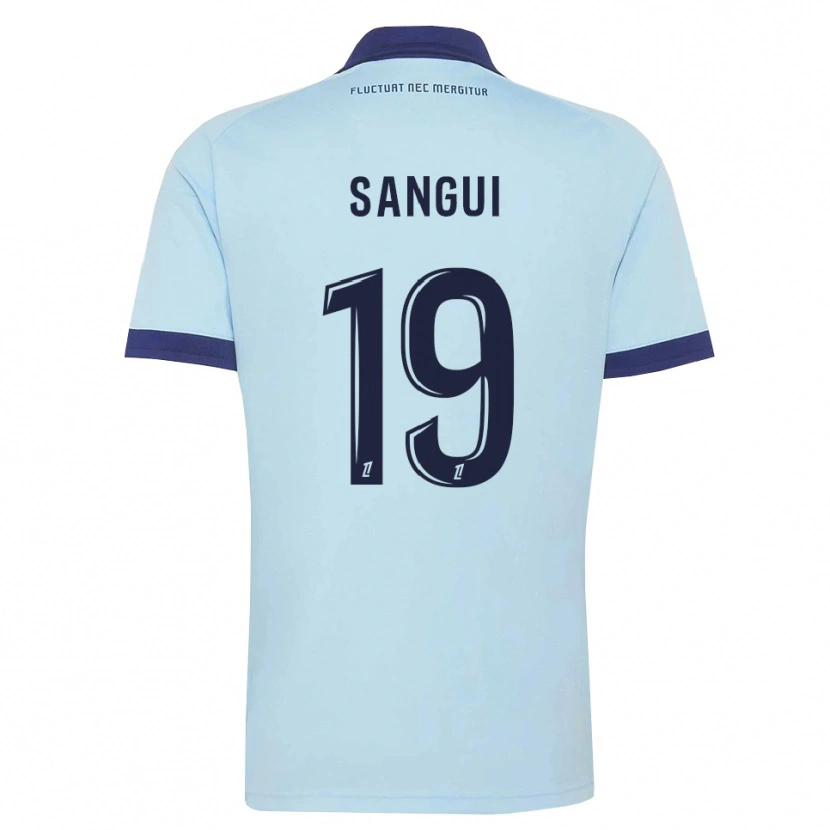 Danxen Niño Camiseta Nhoa Sangui #19 Azul Aciano Negro 2ª Equipación 2026/27 La Camisa