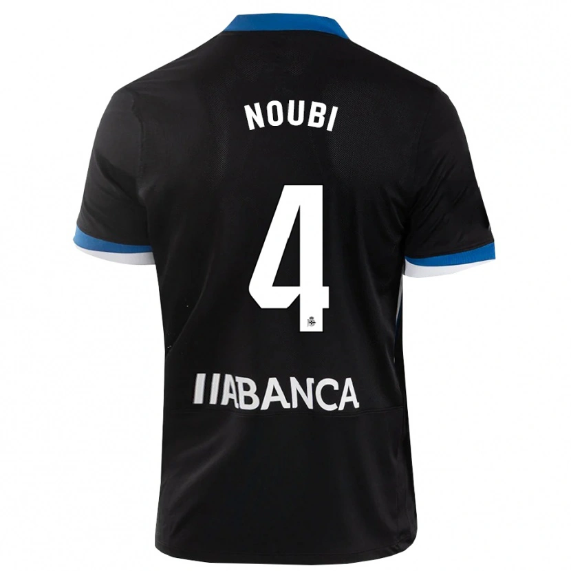 Danxen Niño Camiseta Lucas Noubi #4 Negro Azul Blanco 2ª Equipación 2026/27 La Camisa