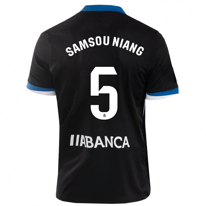 Danxen Niño Camiseta Papa Samsou Niang #5 Negro Azul Blanco 2ª Equipación 2026/27 La Camisa