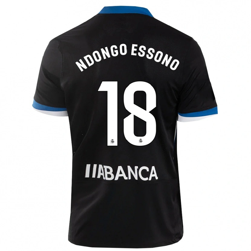 Danxen Niño Camiseta Rodrigue Dipanda #18 Negro Azul Blanco 2ª Equipación 2026/27 La Camisa