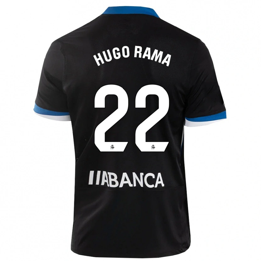 Danxen Niño Camiseta Hugo Rama #22 Negro Azul Blanco 2ª Equipación 2026/27 La Camisa