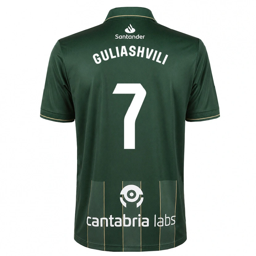 Danxen Niño Camiseta Giorgi Guliashvili #7 Gris Pizarra Oscuro Blanco 2ª Equipación 2026/27 La Camisa