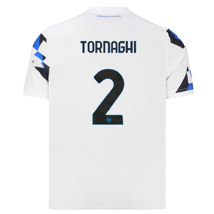 Danxen Niño Camiseta Pietro Tornaghi #2 Blanco Rojo Azul 2ª Equipación 2026/27 La Camisa