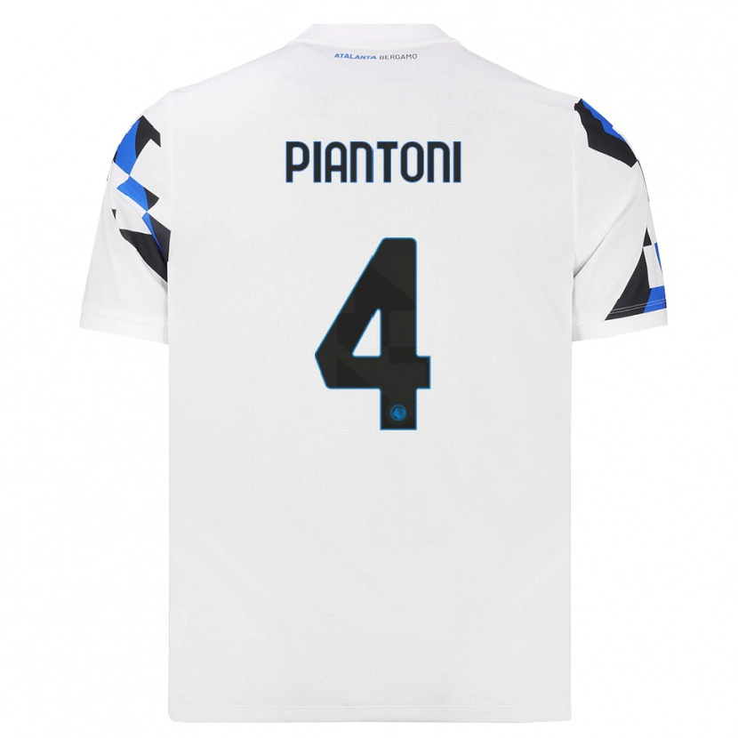 Danxen Niño Camiseta Andrea Piantoni #4 Blanco Rojo Azul 2ª Equipación 2026/27 La Camisa